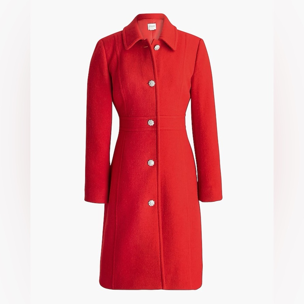 J.Crew Red Wool Lady Day Coat - NEW with Tags
